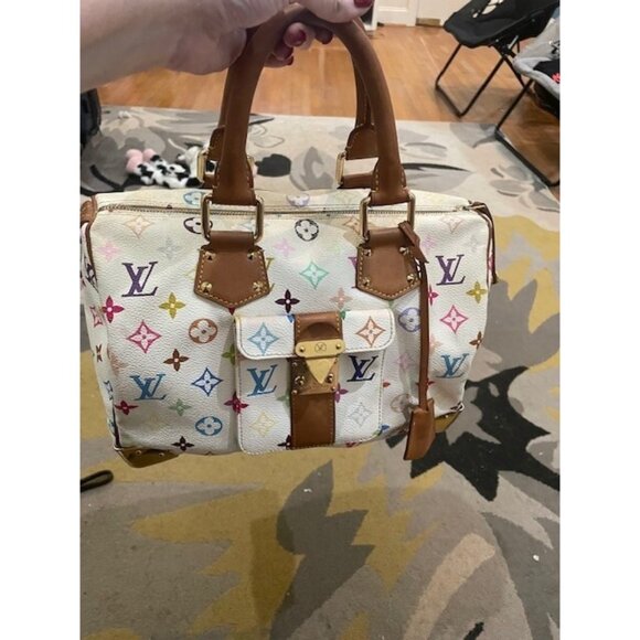 Authentic Vintage Louis Vuitton Speedy 30 Satchel Multicolor Canvas - Preowned - Picture 11 of 13